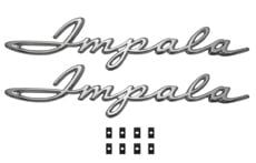 1962 QUARTER EMBLEM, "IMPALA" SCRIPT